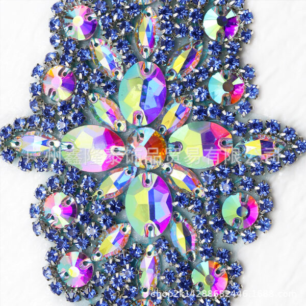 Wholesale Dingzhu rhinestone hot melt adhesive back adhesive flower sticker