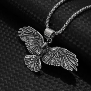Wholesale Vintage Eagle Wings Alloy Pendant Necklace