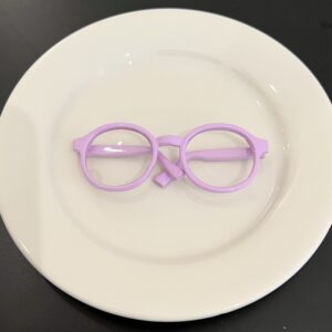 Large purple solid color glasses
