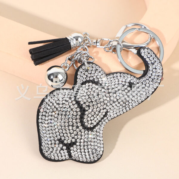 Wholesale Nose Elephant Encrusted Key Chain Rhinestone Keychain