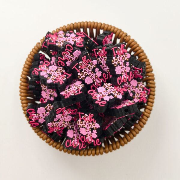 Wholesale 10pcs Cartoon Creative Leopard Print Flower Silicone Beads