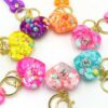 Wholesale Acrylic Light-Up Heart Glitter Keychain