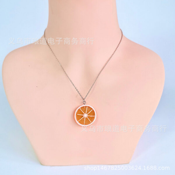 Wholesale Fruit Resin Lemon Slice Jewelry Set