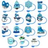 Wholesale 10pcs Winter Series Straw Cap Straw Sleeve Straw Tube Cap
