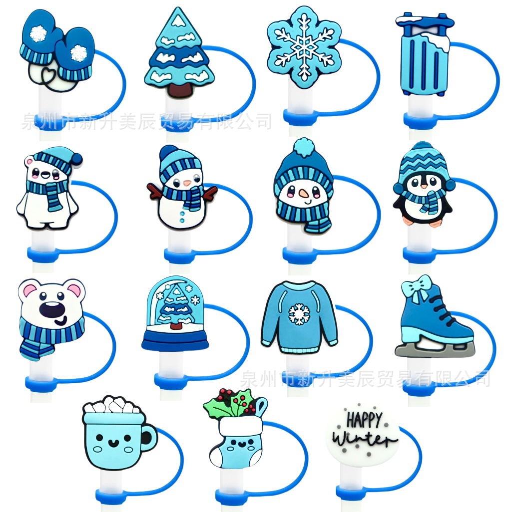 Wholesale Winter Series Straw Cap Straw Sle Straw Tube Cap