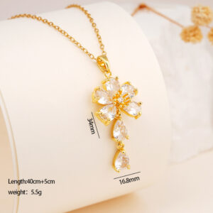 Zircon flower gold 2578