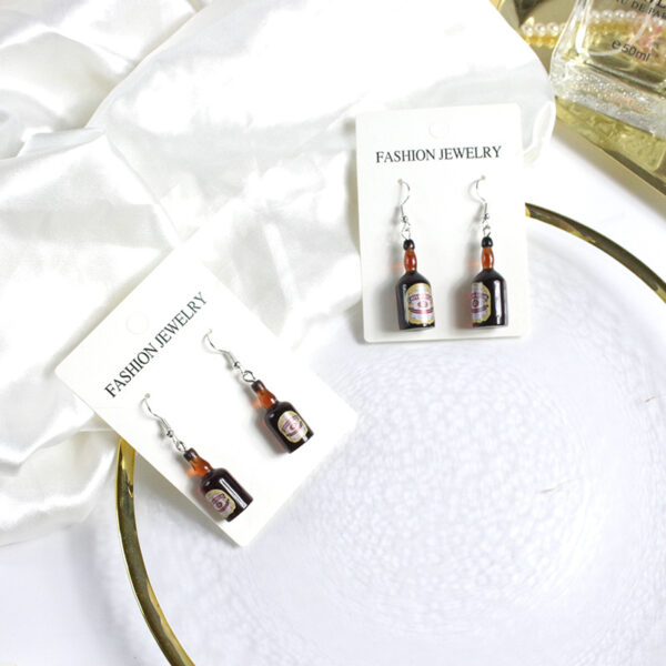 Wholesale Various colored wine bottle earrings