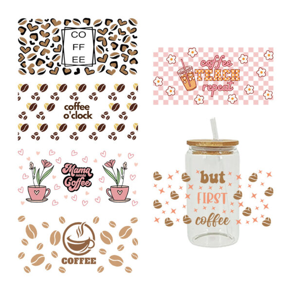 Wholesale UV Transfer Paste Glass Crystal Label Crystal Paste Cross-border Special Paste for 16oz Glass Cup 23cmX11cm