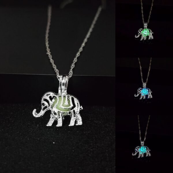 O1CN012JEGEJ2IVKdly9EuE_3919529291-0-cib Wholesale Cute Elephant Luminous Necklace