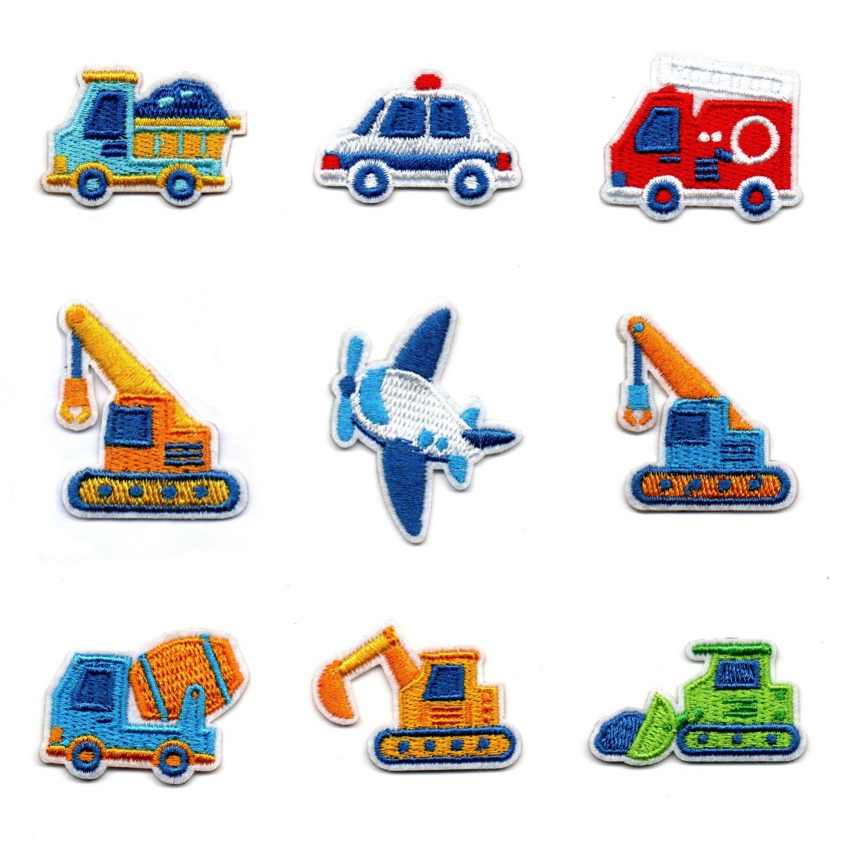 Wholesale Cartoon Car Embroidery Cloth Stickers Engineering Vehicle DIY Patches