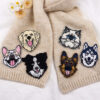 Wholesale 5pcs New pet dog cartoon embroidery cloth patch cute pet animation hot melt adhesive cloth