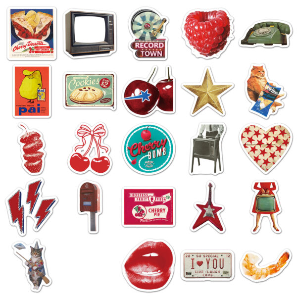 Wholesale 50 Pieces of American Retro Graffiti Stickers, Personalized Cross-Border Trendy Cool Play Decoration Mobile Phone Skateboard Guitar Computer Stickers