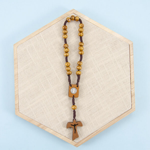 O1CN012NRm3h1RxZiuWhRIq_2220646552178-0-cib Wholesale Wooden cross rosary woven Easter necklace