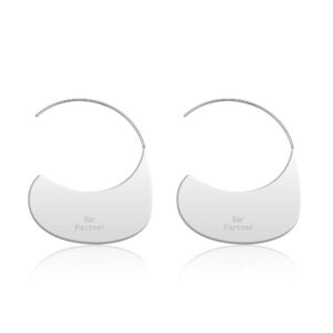 Xxb133-steel color semicircle geometric ear hooks