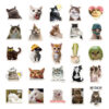 Wholesale 50pcs cartoon cute cat emoji Waterproof vinyl stickers