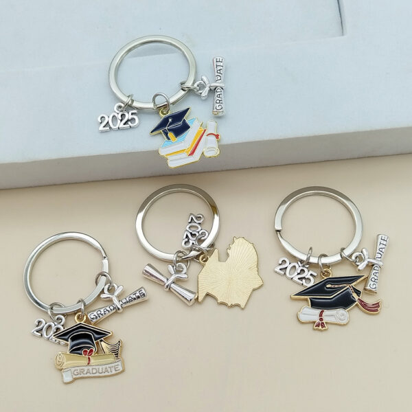 Wholesale New Fashion 2026 Doctorate Hat Graduation Certificate Bachelor's Hat Book Hat Scroll Keychain Key Ring Pendant