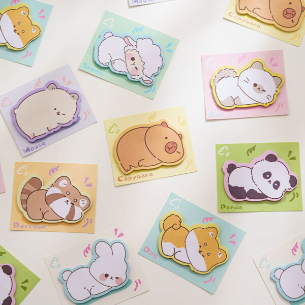 Wholesale Cartoon variety of animals tearable adhesive Sticky Note