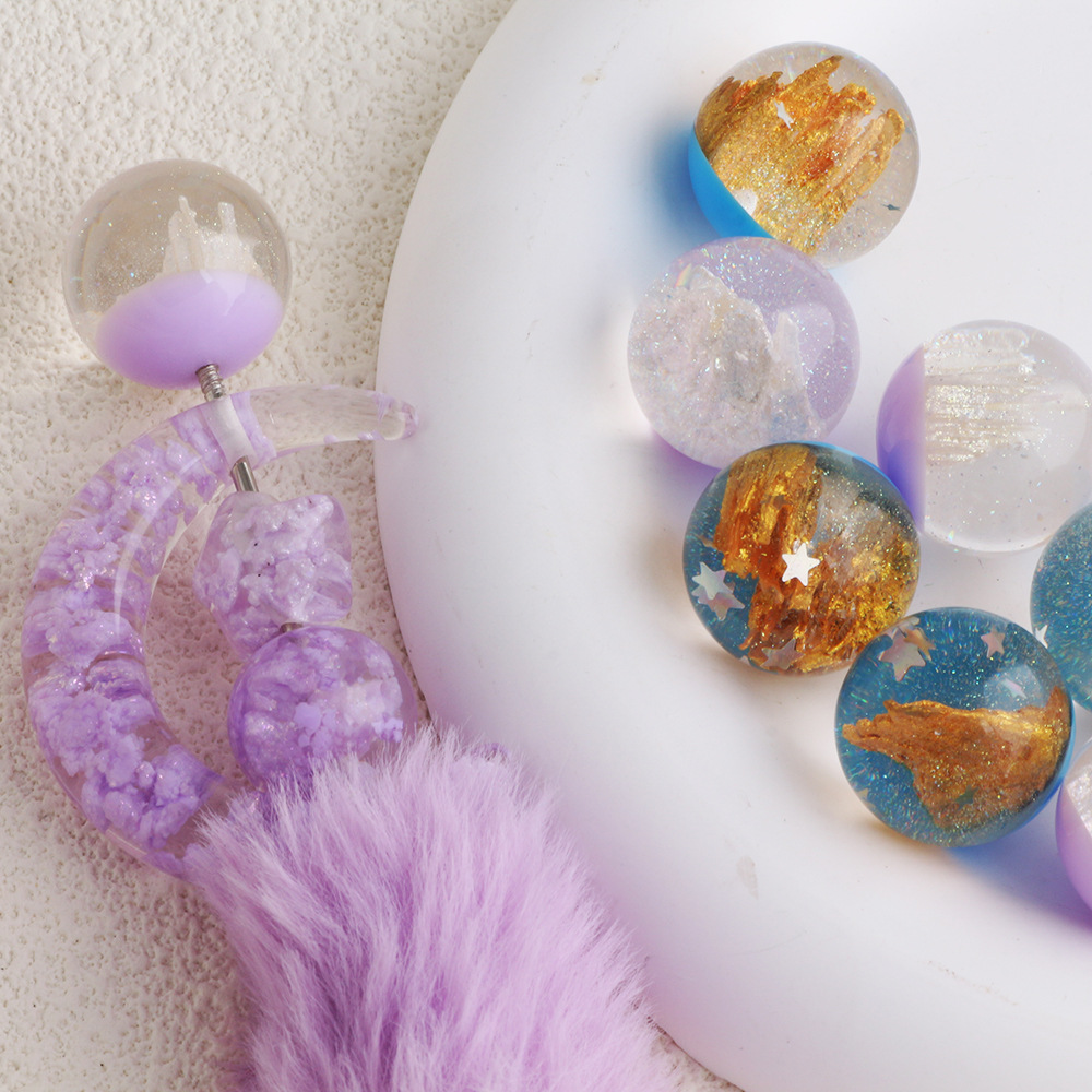 Wholesale Acrylic Beads in Beads Jinshan Yinshan Castle Half Hole Beads Pen Cap