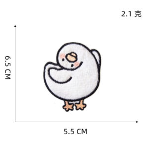 Crooked duck -6#* plush self-adhesive cloth stickers