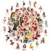 Wholesale Retro Girl Graiti Stickers