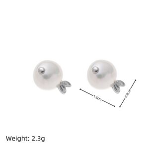 Steel color fish earrings