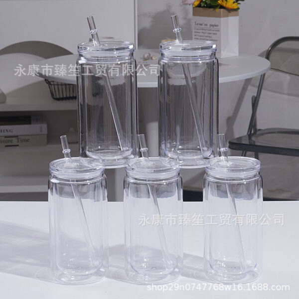 Wholesale Double-Layer Environmentally Friendly Pc Plastic Cup 16oz Water Cup