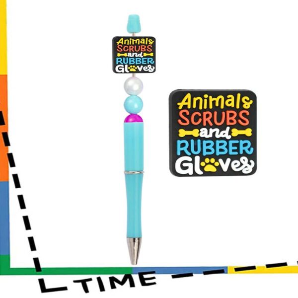 Wholesale Mother's Day PVC Soft Glue Focal Beads