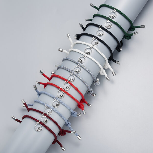 Wholesale Mountain Alliance Oath Magnetic Couple Weaving Bracelet Set