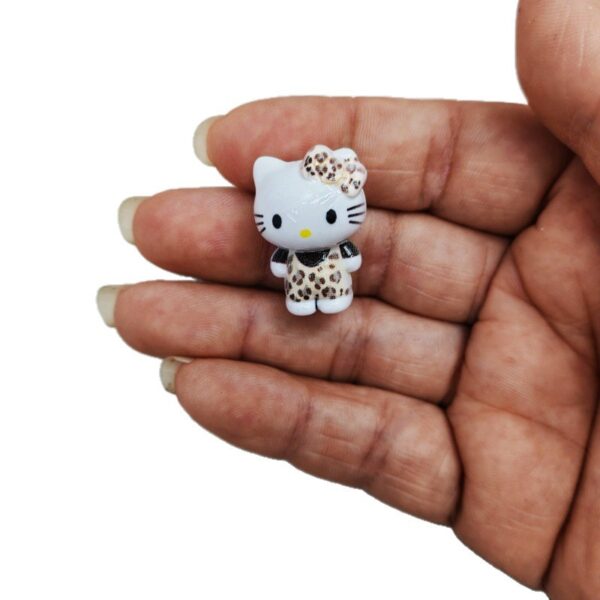 Wholesale 10pcs painted overalls bow cat Acrylic Beads OLY Exclusive