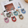 Wholesale Tassel Rhinestone Cartoon Women's Bag Pendant Keychain