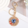 Wholesale Blue Devil's Eye with Water Diamond Metal Keychain