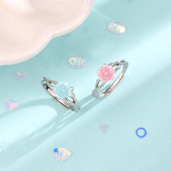 O1CN012aDiuS1vW2LEkuhEP_2917676179-0-cib Wholesale Pink Blue Rose Ring Romantic Valentine's Day Ring