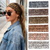 Wholesale High elasticity wide edge leopard print headband