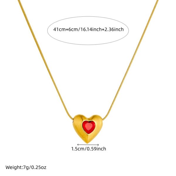 O1CN012bArqF2Iz6hsaKKCh_2213317019356-0-cib Wholesale Diamond-encrusted heart-shaped stainless steel necklace