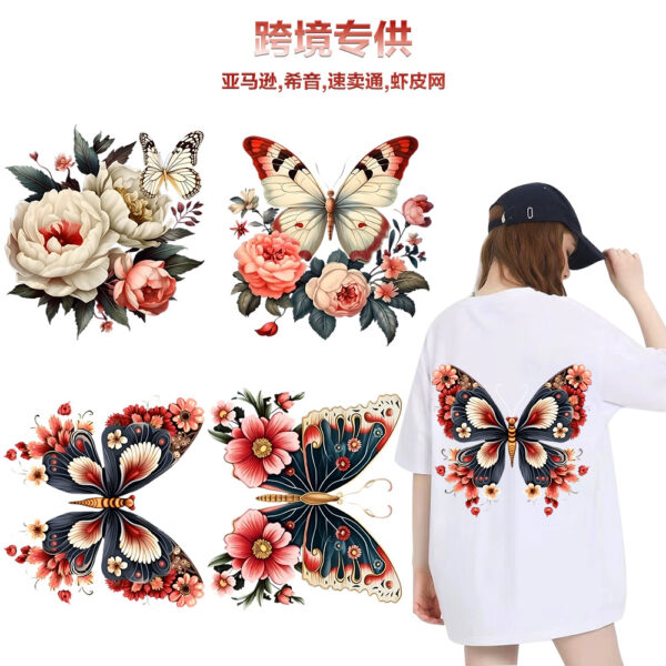 Wholesale Vintage Butterfly UV DTF Ready to Press Transfers Wraps
