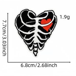 Red heart cloth sticker 5#