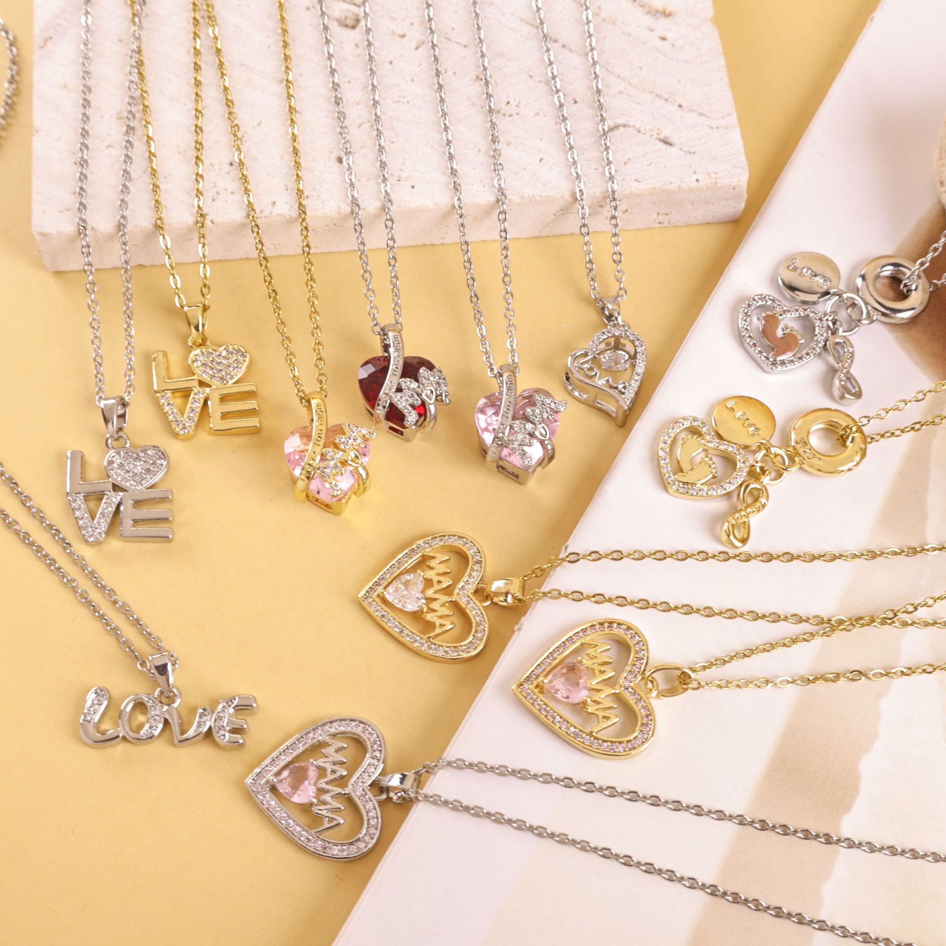 Wholesale Titanium Steel Heart Necklace