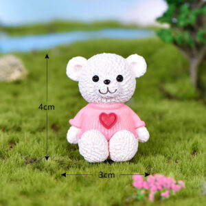 Teddy bear series / White pink care bear