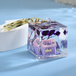 Purple / Light gold buckle + square bottle House