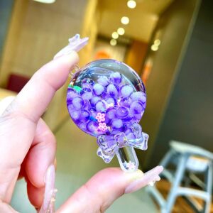[Purple] Glow-in-the-Dark Bubble Bead Cheese Sticks / Without key fob