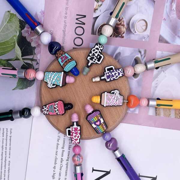 Wholesale Dairy Cup PVC Soft Glue Travel Cup Focal Beads