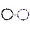 Wholesale natural stone couple bracelet a pair of love magnet attraction bracelet