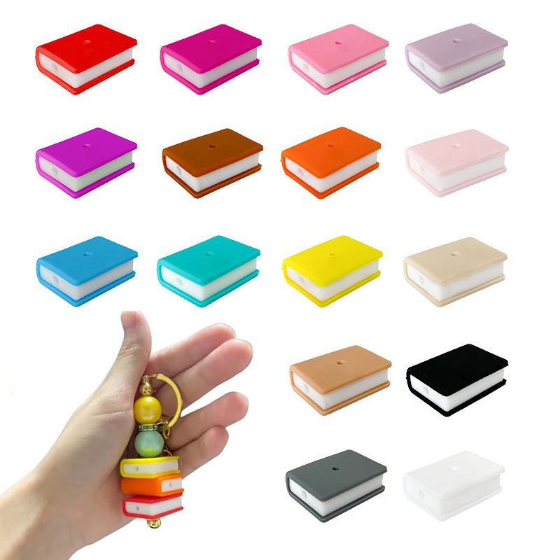 Wholesale stacked rectangular books Focal Beads
