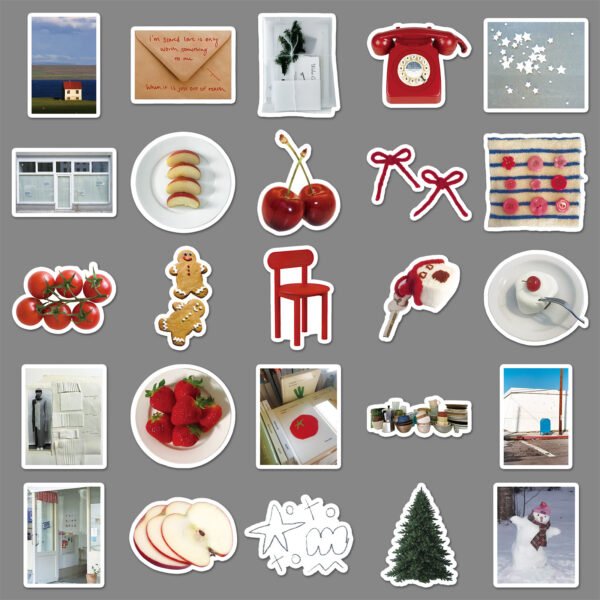 Wholesale 50 Korean Cream ins Style Graiti Stickers Xiaoqing Novice Aount Goo Card DIY Mobile Phone Lage Flat Stickers