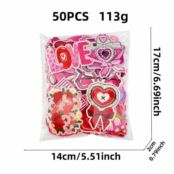Wholesale Valentine's Day Pink Love Cartoon Embroidery DIY Patches