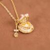 Wholesale cup-shape openable necklace teaspoon design