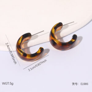 E1986 (Steel-colored earring post) / Stainless steel manufacturer wholesale (customization available)