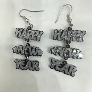 Acrylic glitter silver letters