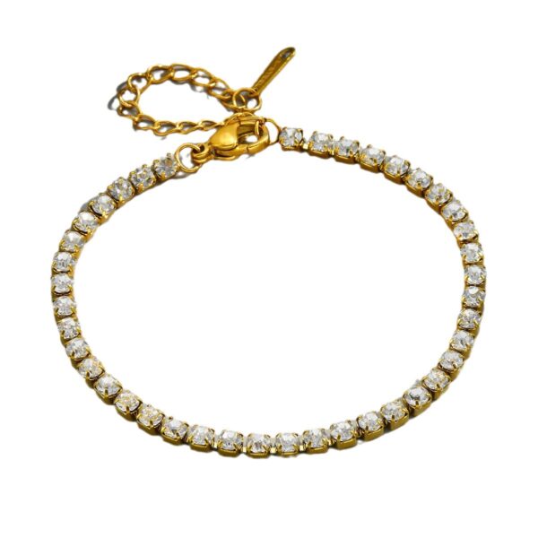 Wholesale multi-row full diamond Titanium Steel Bracelets