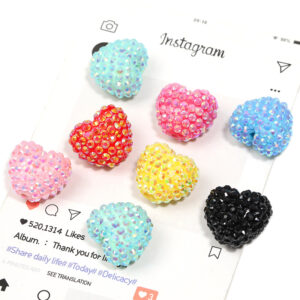O1CN012vK2Z91l4QMxIX5pC_2219500044765-0-cib Wholesale Jelly colored heart-shaped diamond core acrylic beads